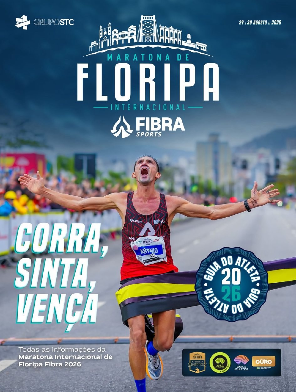 Capa da revista da Maratona Internacional de Floripa 2026
